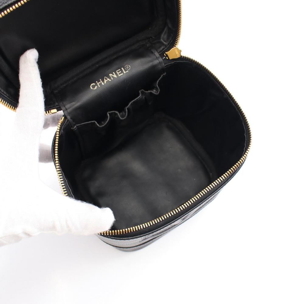 CHANEL Cocomark Handbag Caviar Skin Grained Calf Black - Picture 3 of 10